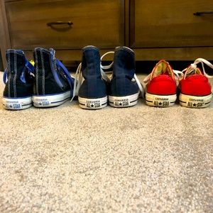 Two pairs of Converse All Stars